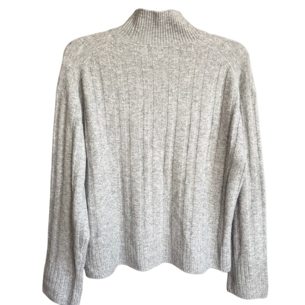 J.Crew Ribbed Mockneck Sweater in Supersoft Yarn Gray Size Medium Alpaca Wool‎ - Picture 2 of 13